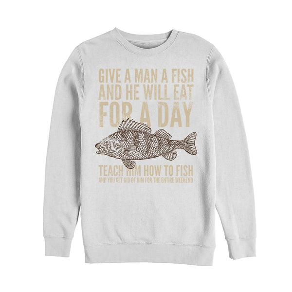 Gib einem Mann einen Fisch Sweatshirt (Gib einem Mann einen Fisch Sweatshirt)