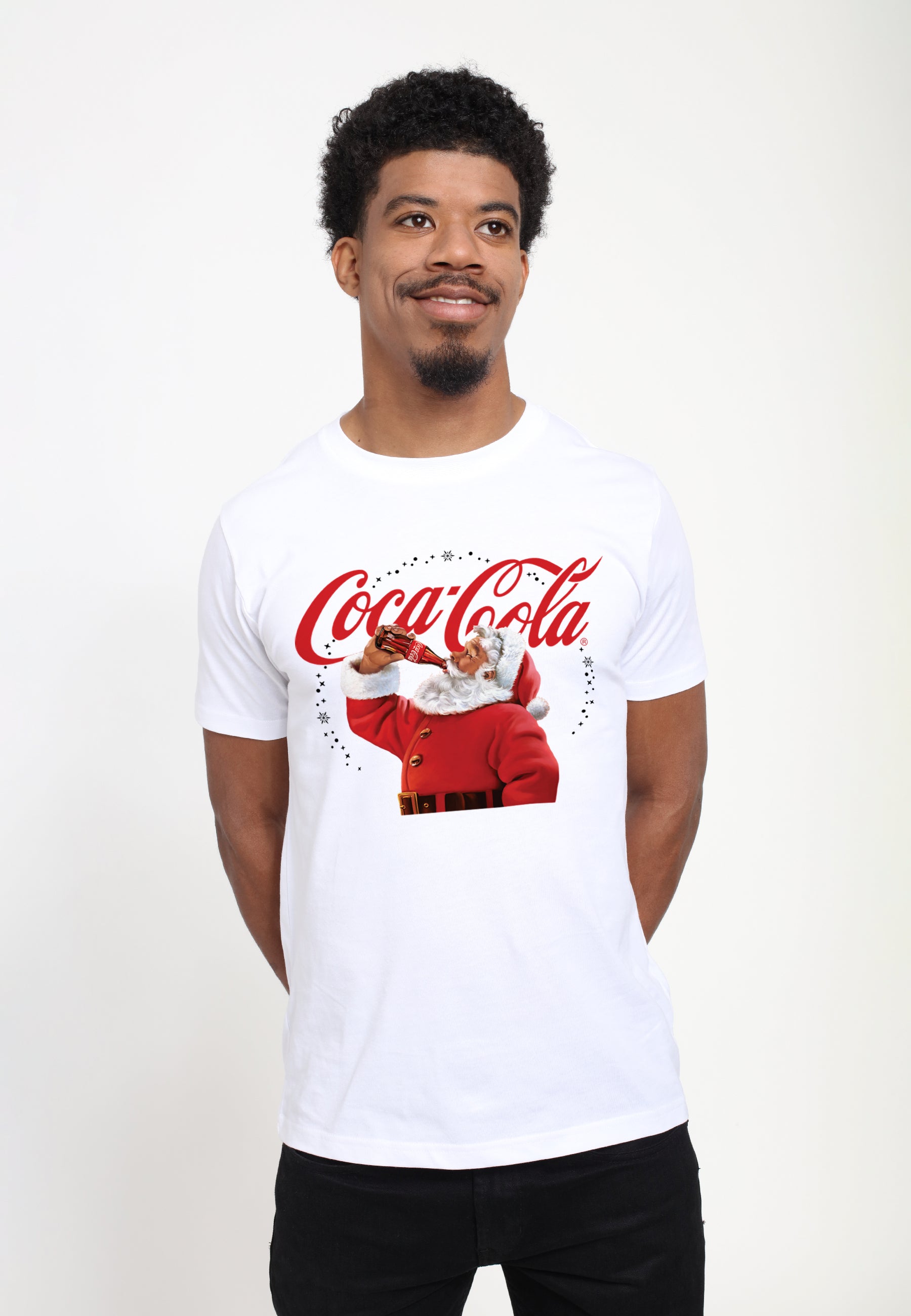 Coca Cola Tričko Dámské (Drinking  Santa)