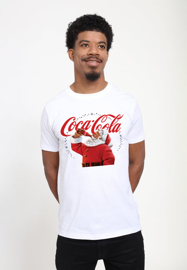 Coca Cola Tričko Dámské (Drinking  Santa)