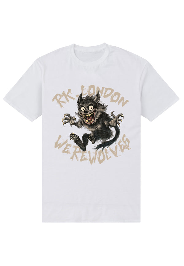 Divoký Vlci Bílé Triko (RK London - Wild Wolves T-shirt)