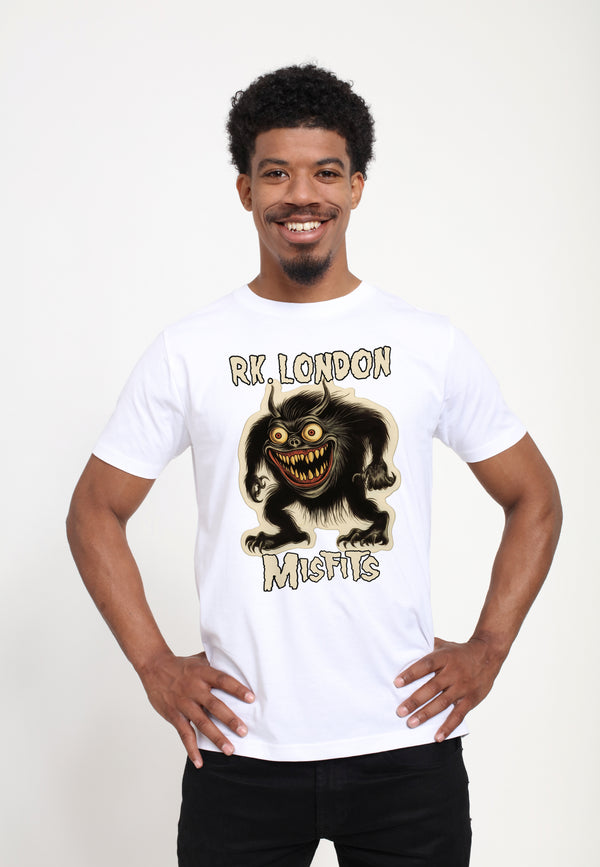 Weißes Monster-T-Shirt (RK London - Misfits-T-Shirt)