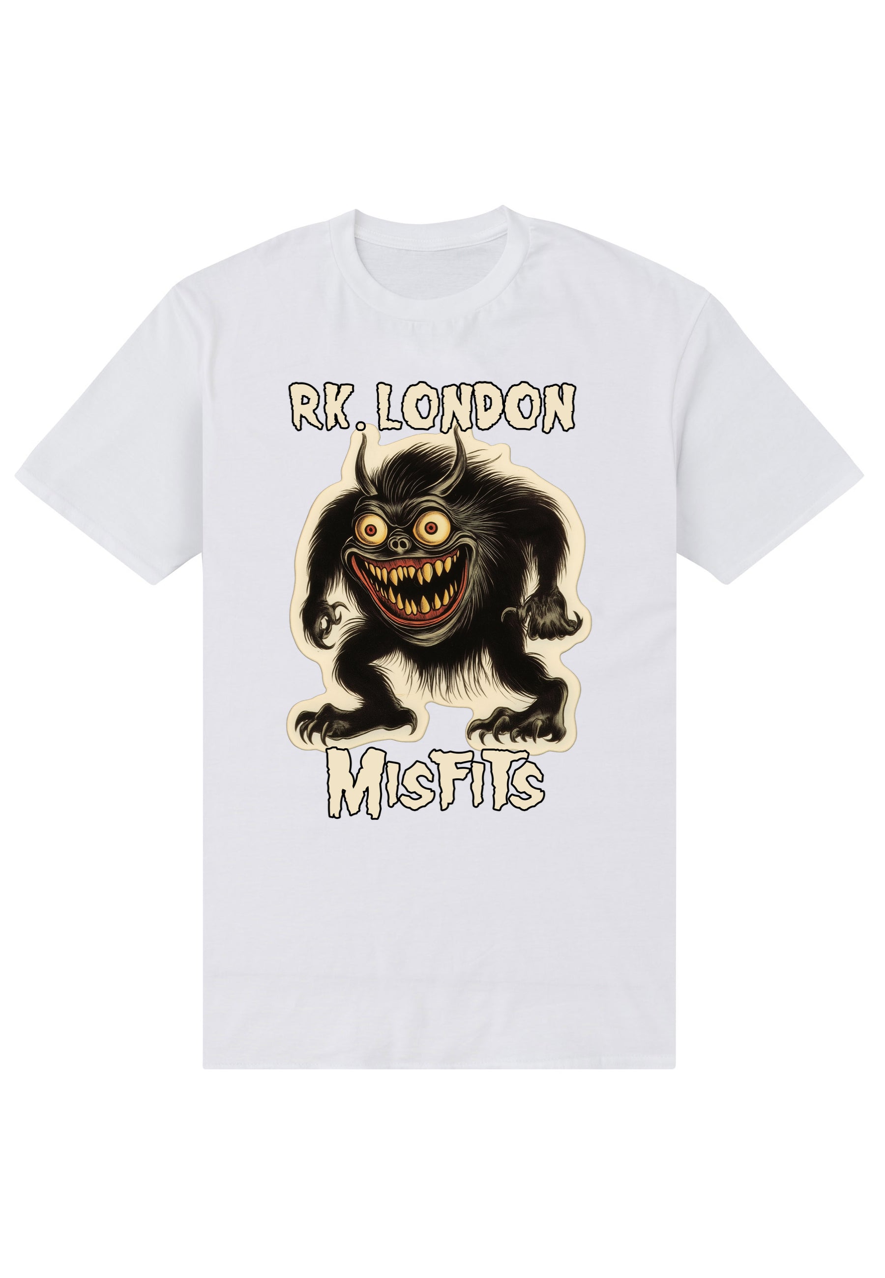 Weißes Monster-T-Shirt (RK London - Misfits-T-Shirt)