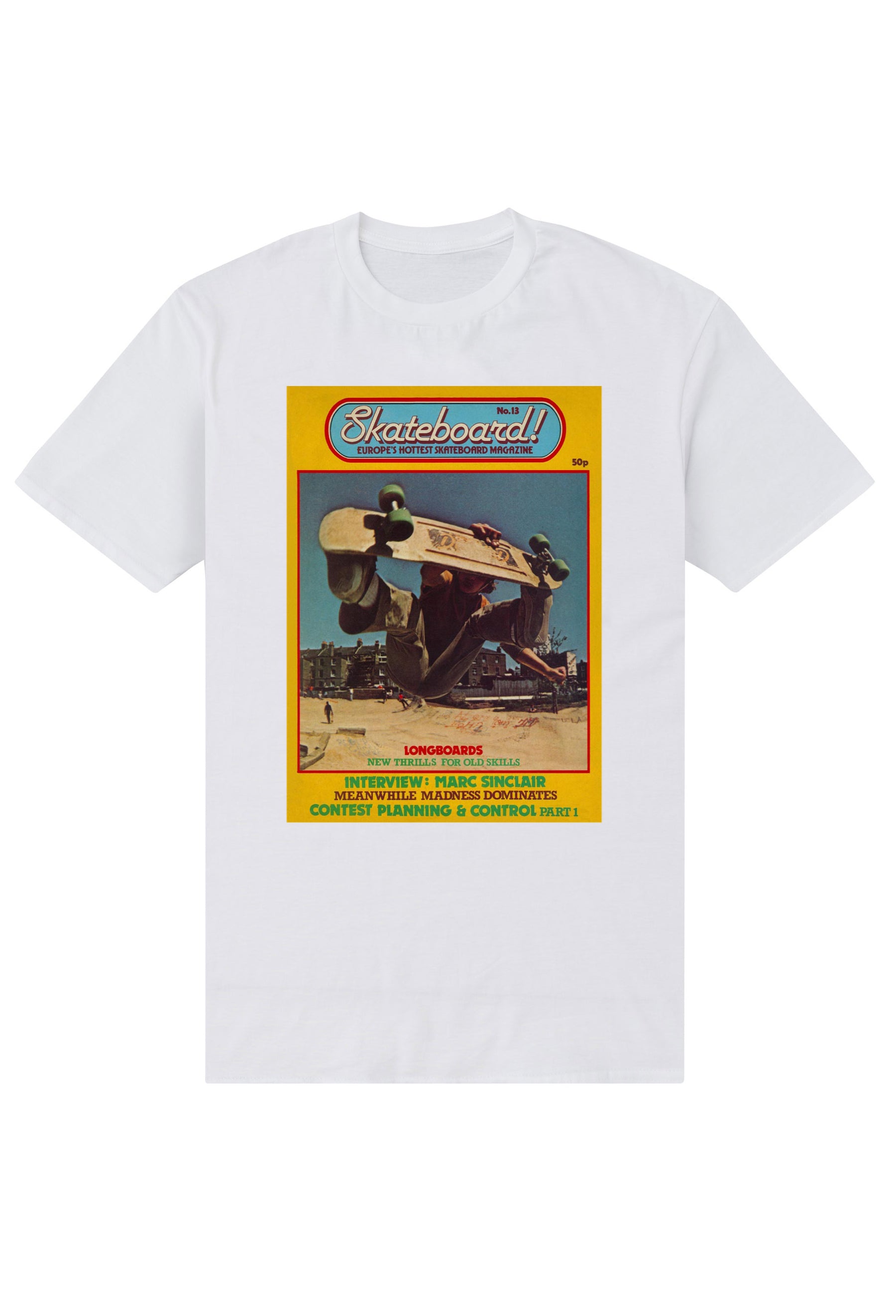 Skateboard Magazín Bílé Triko (Skateboard Magazine T-shirt)