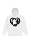 Betty Boop Bílá Mikina (Betty Boop Silhouette Love Heart Hoodie)