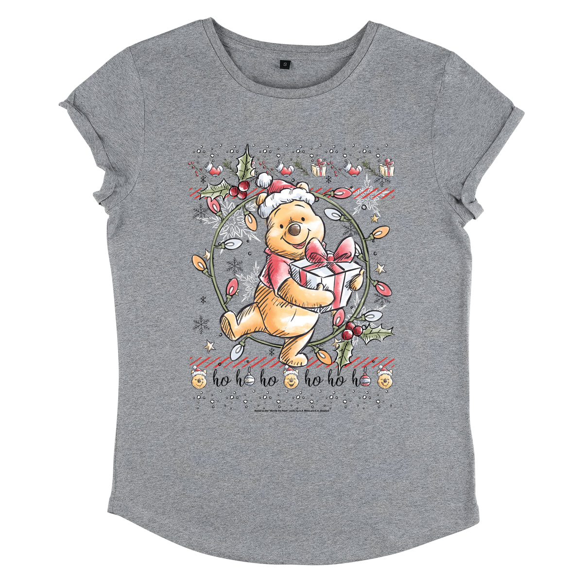 Winnie the Pooh Tričko Dámské (Winnie at Xmas)