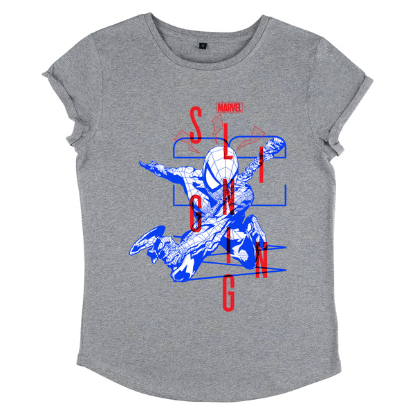 Marvel Tričko Dámské (Spiderman Blue)