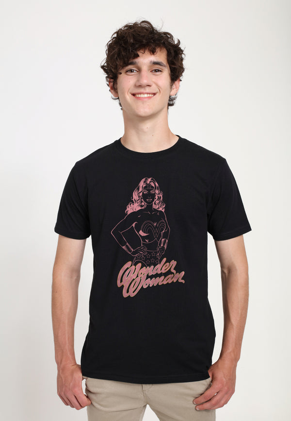 Wonder Woman Tričko Unisex (Pink Outline)