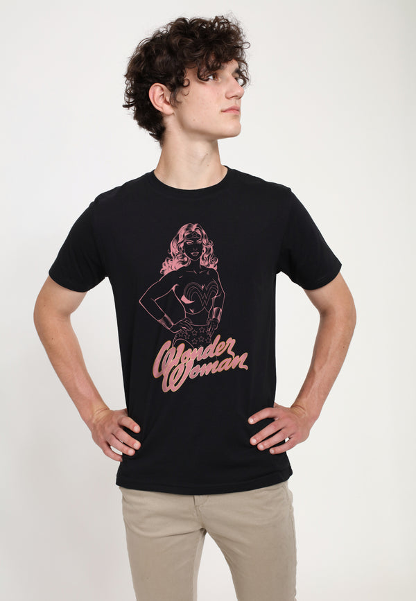 Wonder Woman Tričko Unisex (Pink Outline)