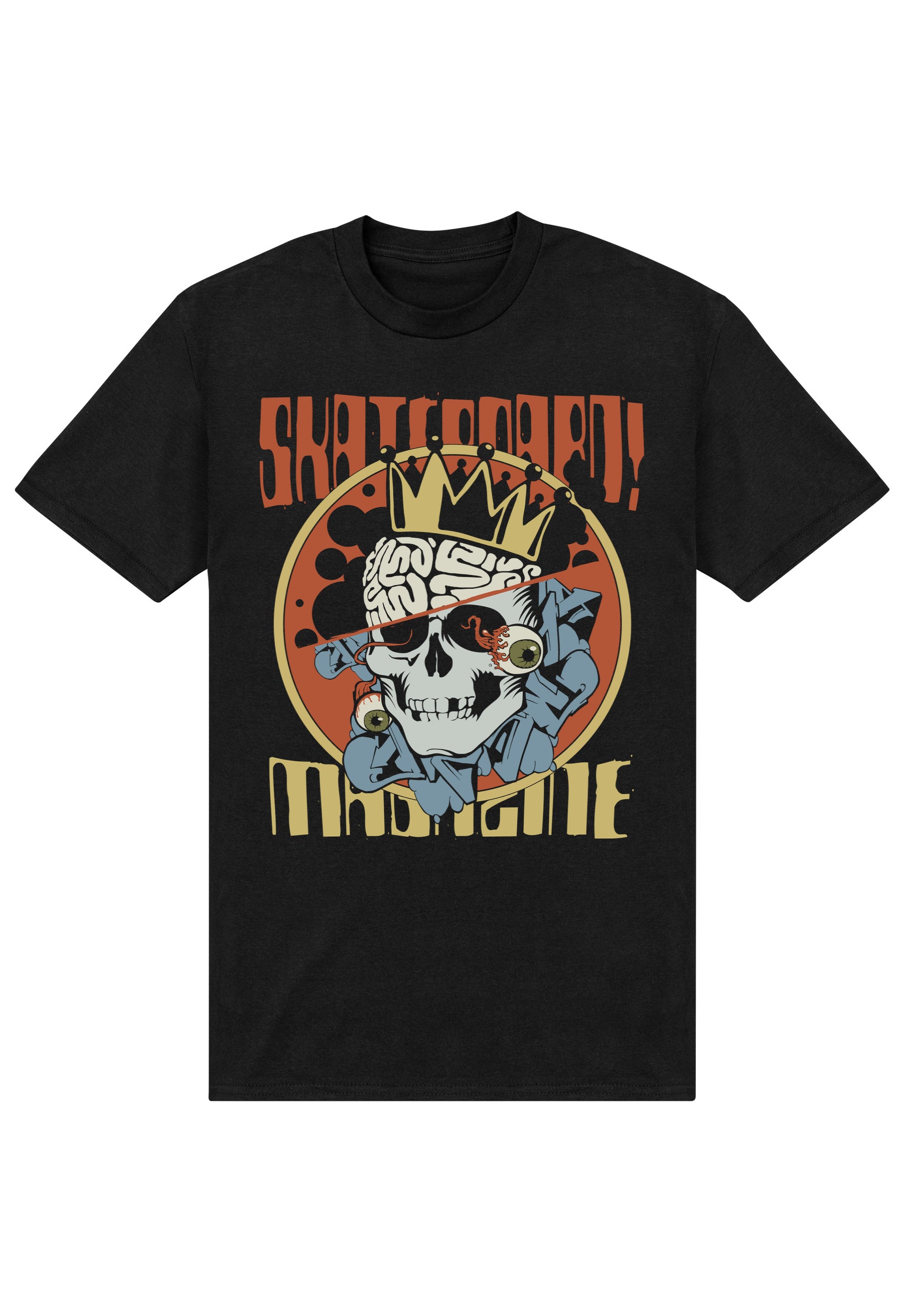 Skateboard -Magazin schwarz T -Shirt (Skateboardmagazin -Skull T -Shirt)