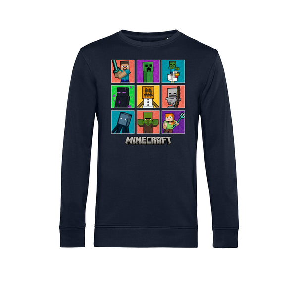 Minecraft - 9 Charakter Boxup Unisex Sweatshirt