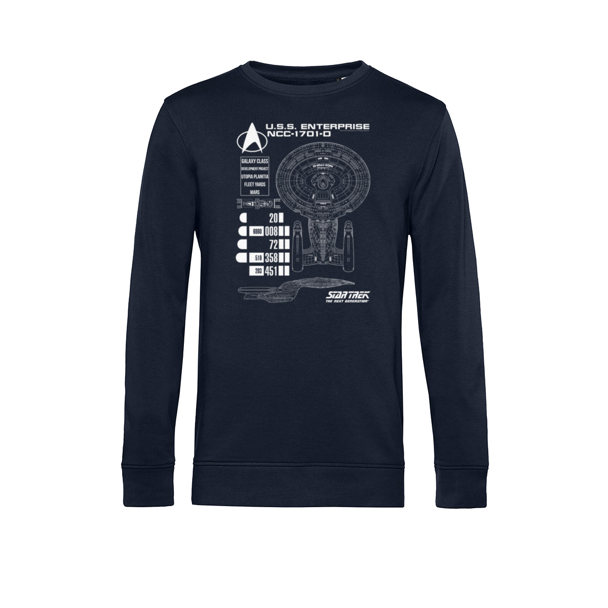 Star Trek Mikina Unisex (Ship Schematics)