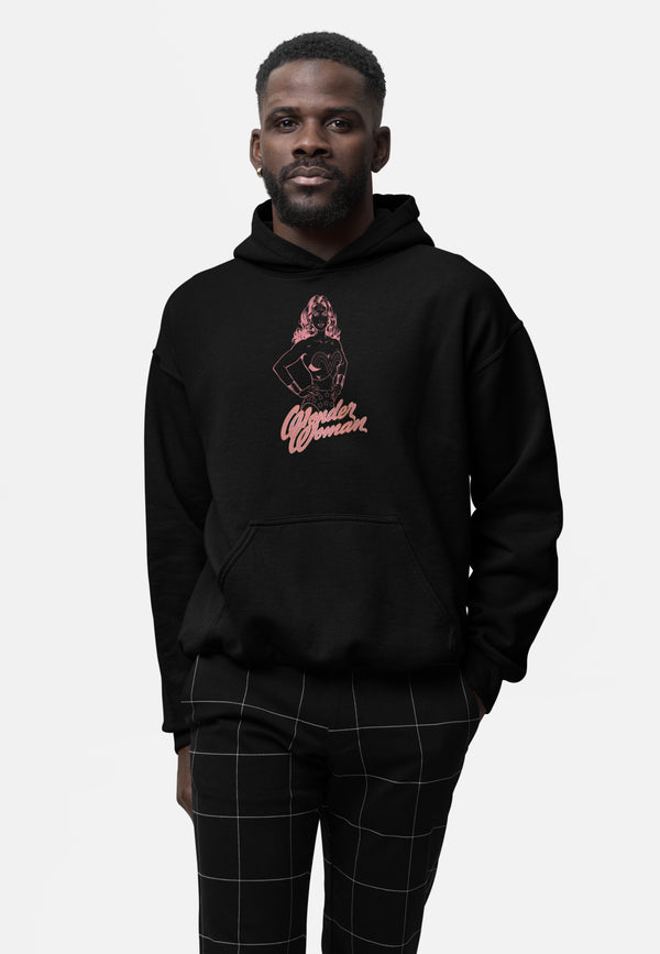 Wonder Woman Mikina Unisex (Pink Outline)