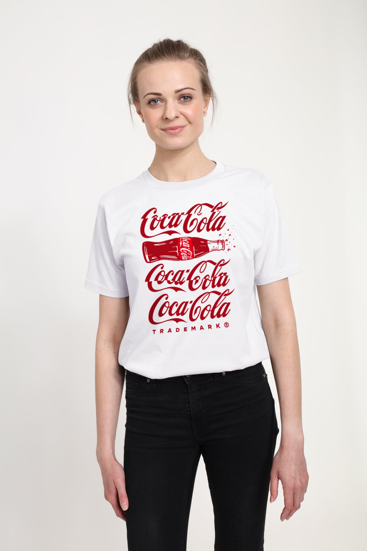 Coca Cola Tričko Dámské (Spliced White)