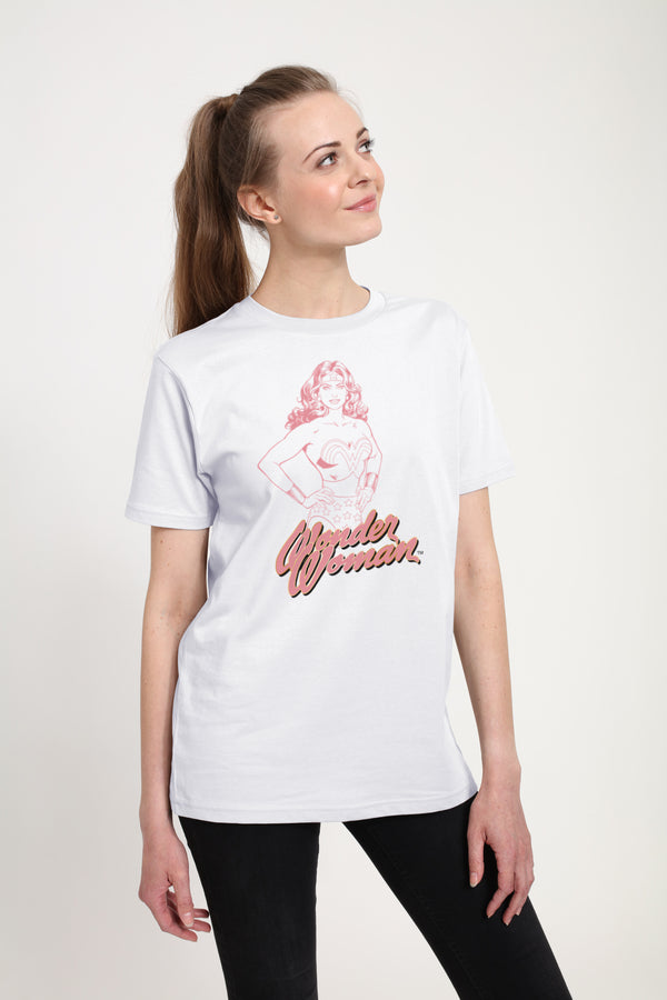Wonder Woman Tričko Unisex (Pink Outline)