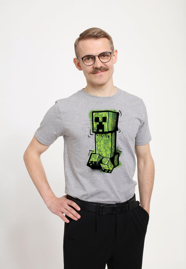 Minecraft Tričko Unisex (Graffiti Creeper)