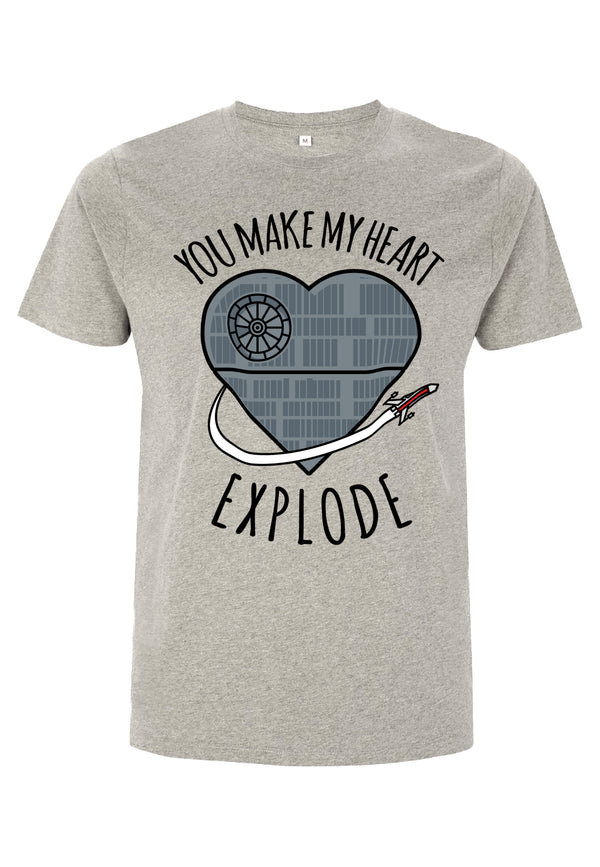 Hvězdné Války Valentýn Triko (Valentine's Day Heart Explode Death Star T-Shirt)