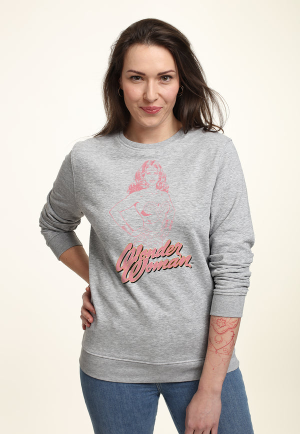 Wonder Woman Mikina Unisex (Pink Outline)