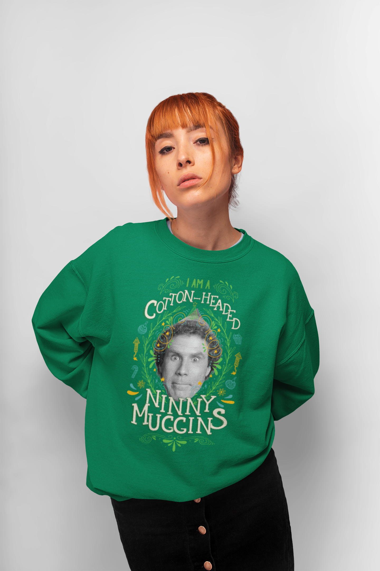 Elf Green Sweatshirt (Elf -Baumwollköpfe Sweatshirt)