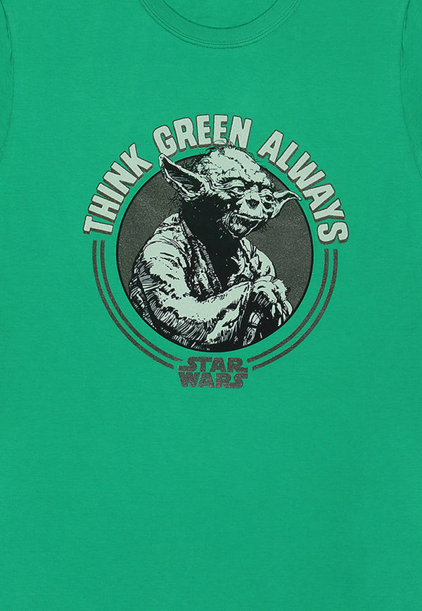 Star Wars Yoda T -Shirt (Star Wars -Yoda denken grün t -Shirt)