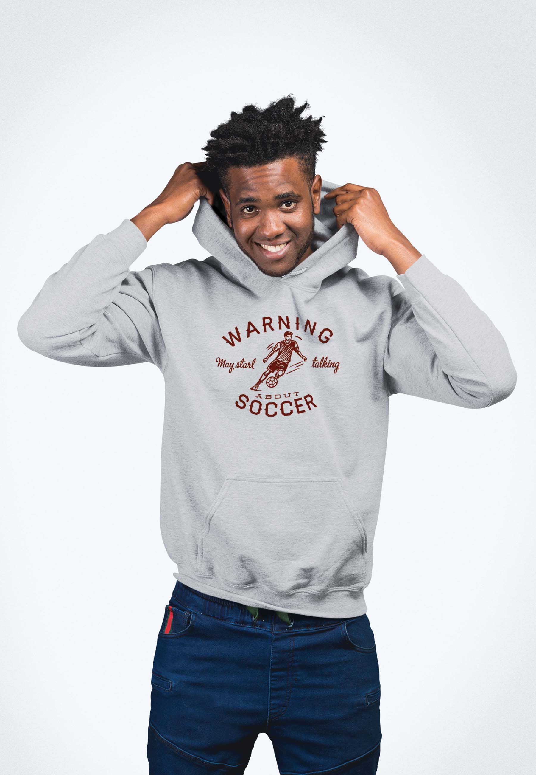 Socker Warning Hoodie Football