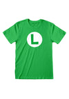 Super Mario Luigi T-Shirt (Luigi Badge T-Shirt)