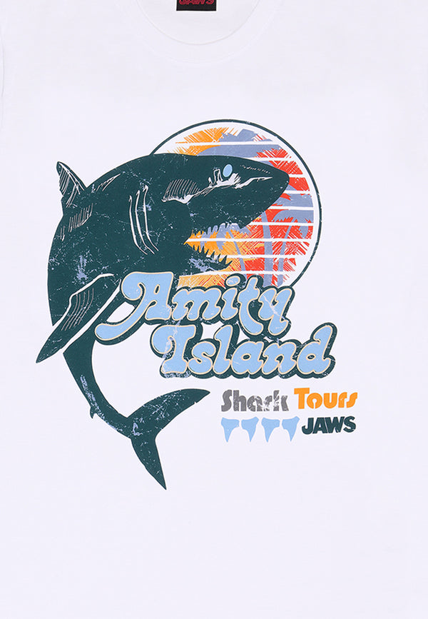 Jaws T -Shirt (Kiefer -Amity Island Hai Tours t -Shirt)