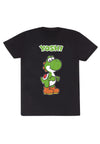 Nintendo Super Mario Black T-Shirt (Yoshi Name Tag T-Shirt)