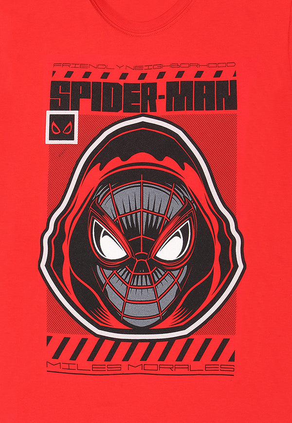 Spiderman Miles Morales Red T-Shirt (Kapuzenspinnen-T-Shirt)