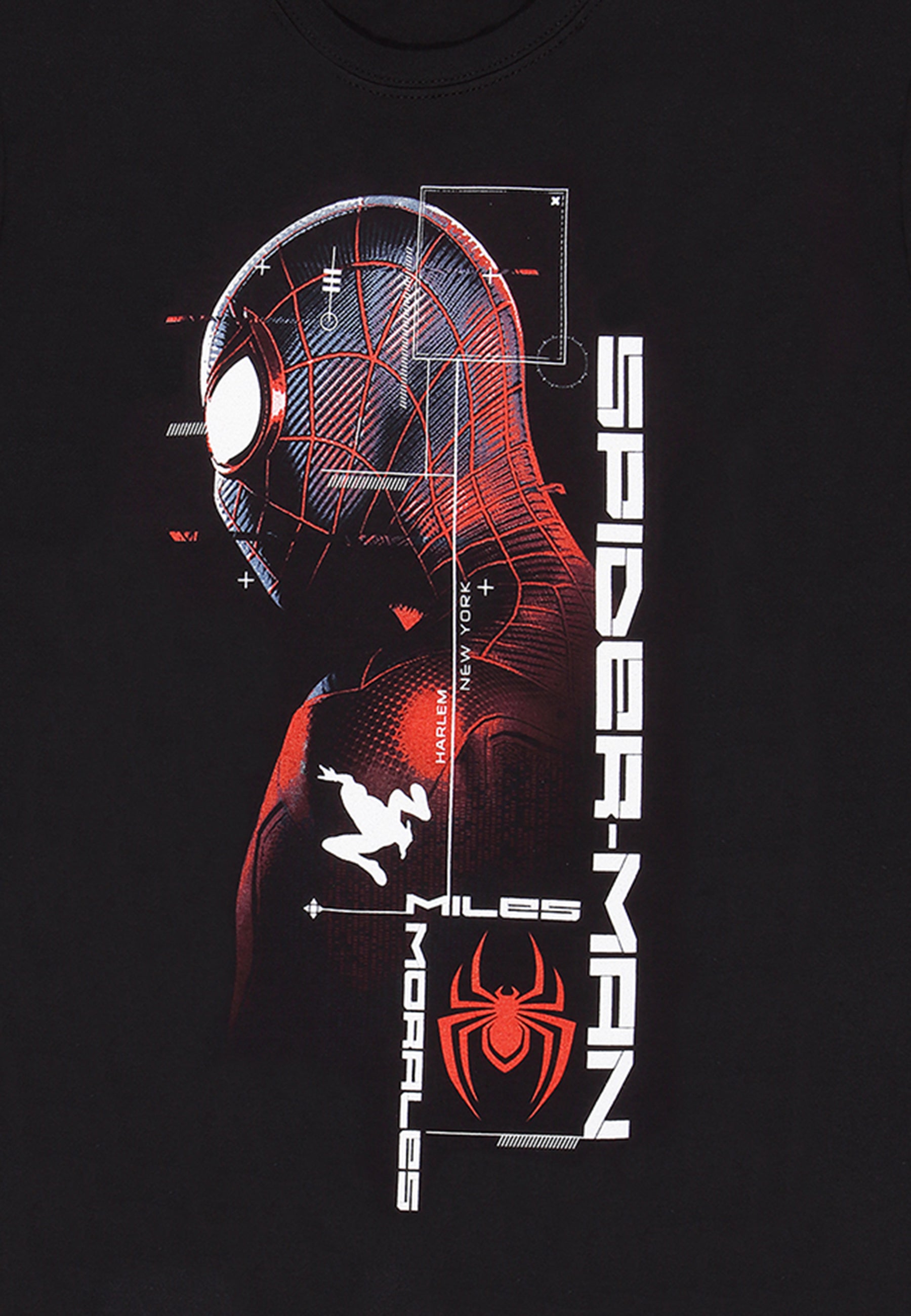 Marvel Spiderman Miles Morales T-Shirt (Miles Morales-Suit Specs T-Shirt)