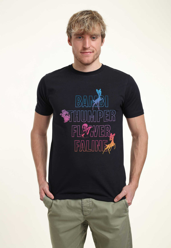 Bambi Tričko Unisex (Bambi Characters Names Stacked)