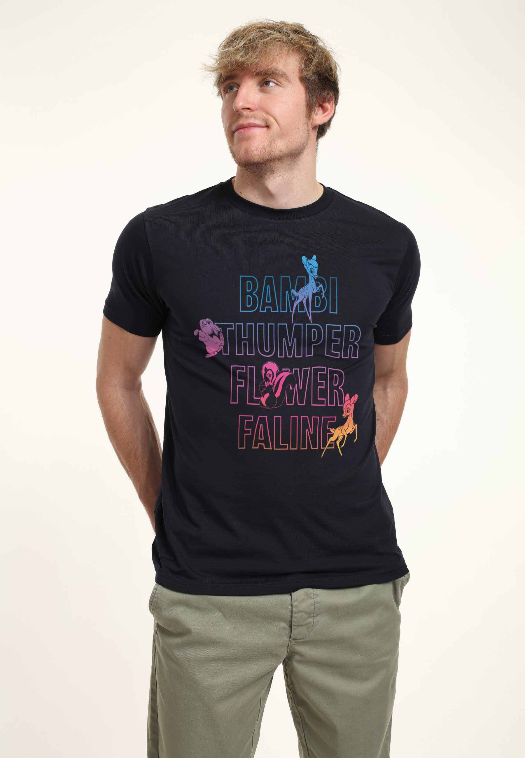 Bambi Tričko Unisex (Bambi Characters Names Stacked)