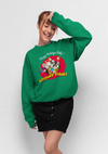 Looney Melodien Weihnachten grünes Sweatshirt (Looney Melodien Weihnachten Sweatshirt)