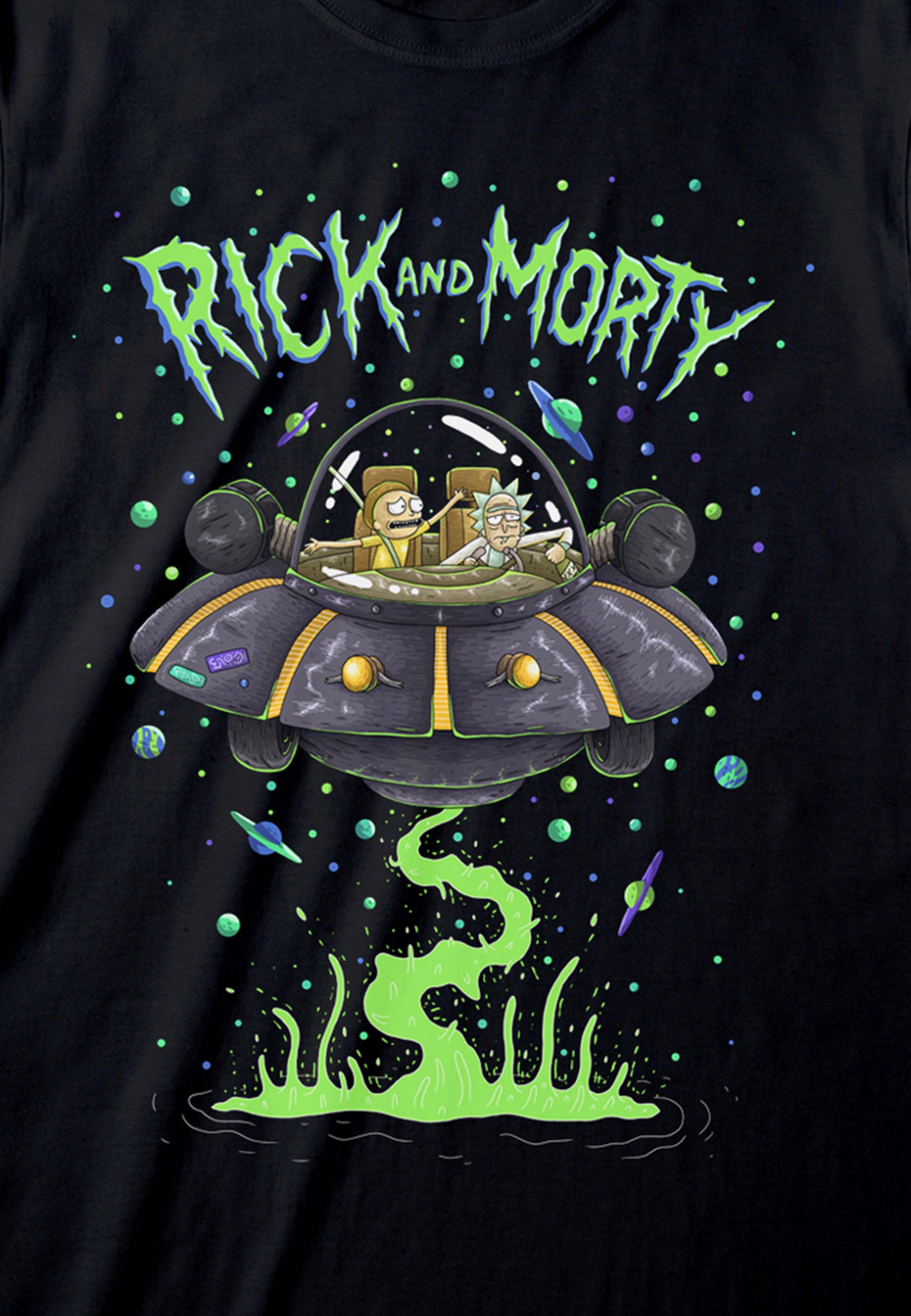 Rick und Morty T-Shirt (Raumschiff-T-Shirt)