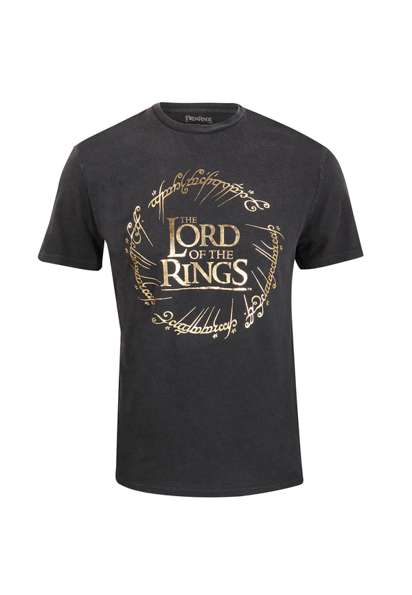 Lord der Ringe Goldfolie T -Shirt (Goldfolie t -Shirt)