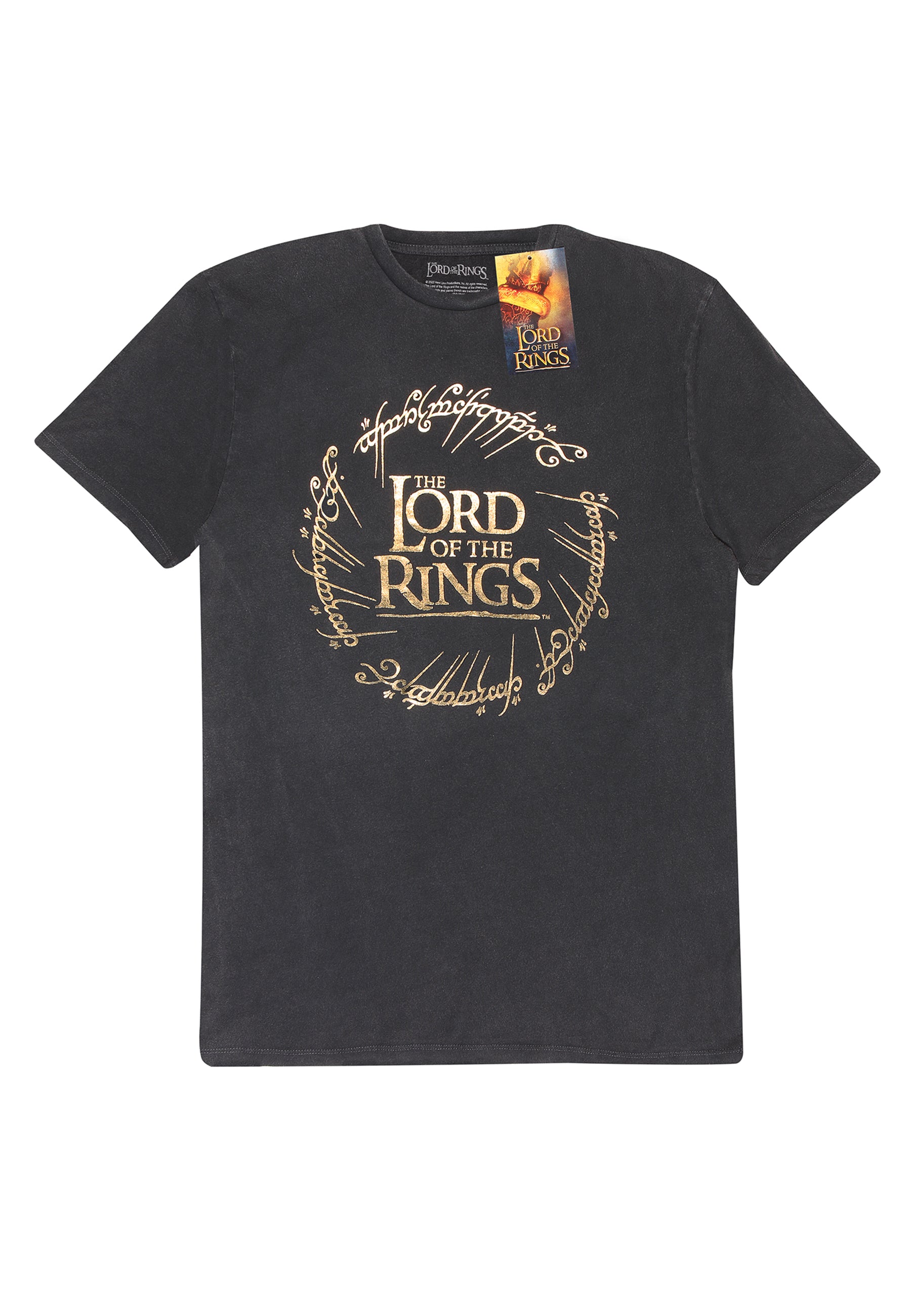 Lord der Ringe Goldfolie T -Shirt (Goldfolie t -Shirt)