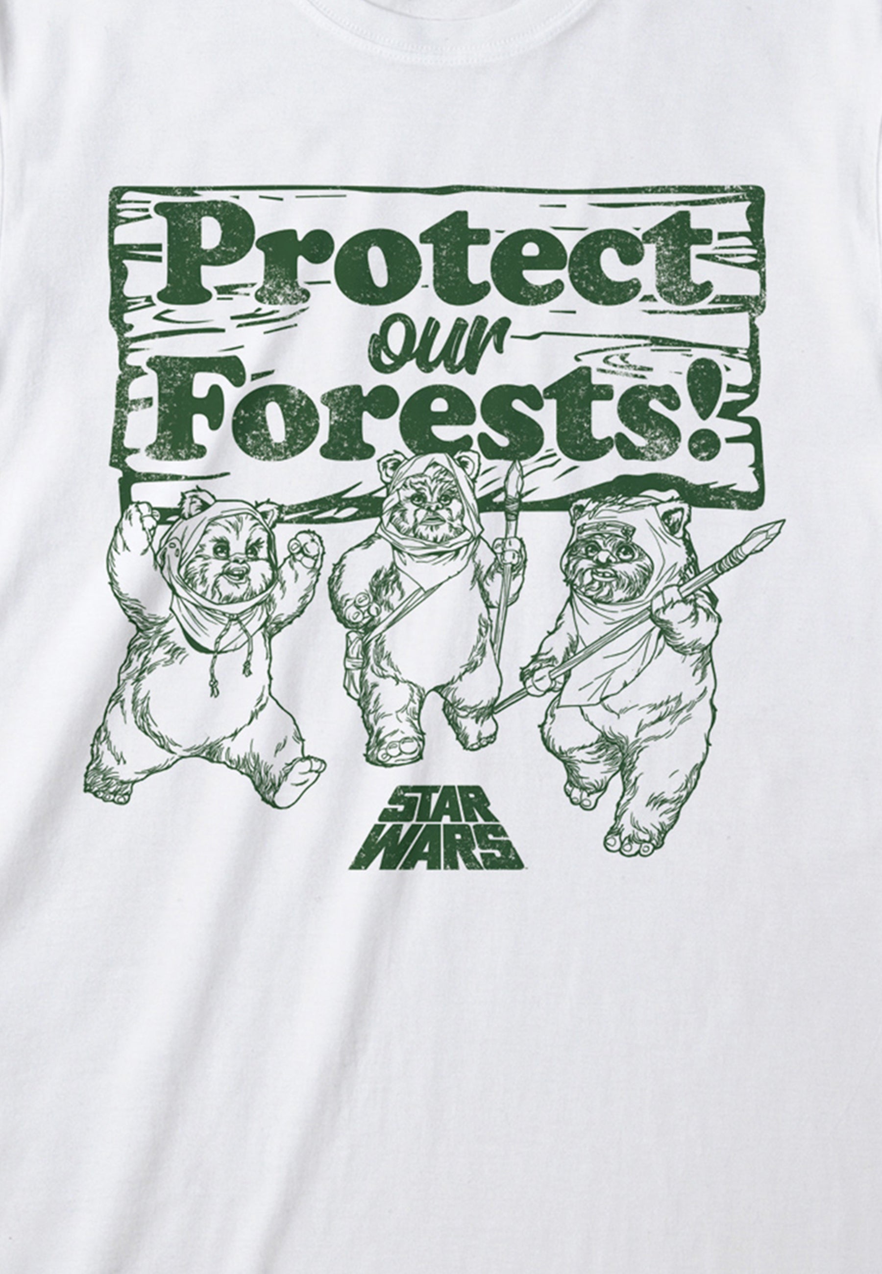 Star Wars retten unsere Wälder t -Shirt (Star Wars -Schützen Sie die Wälder t -Shirt)