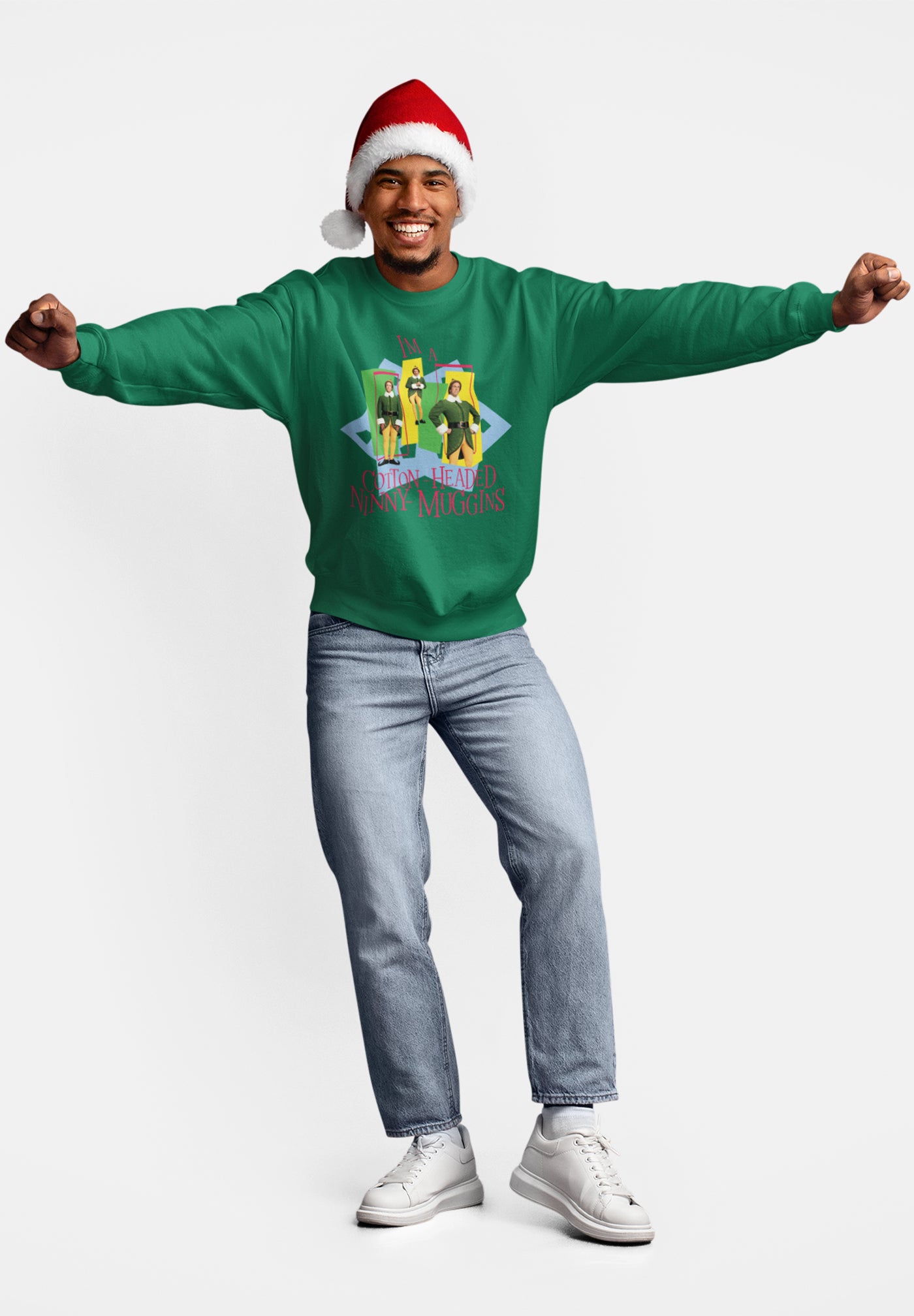 Elf Retro Christmas Sweatshirt (Elf Retro Ninny Muggins Sweatshirt)