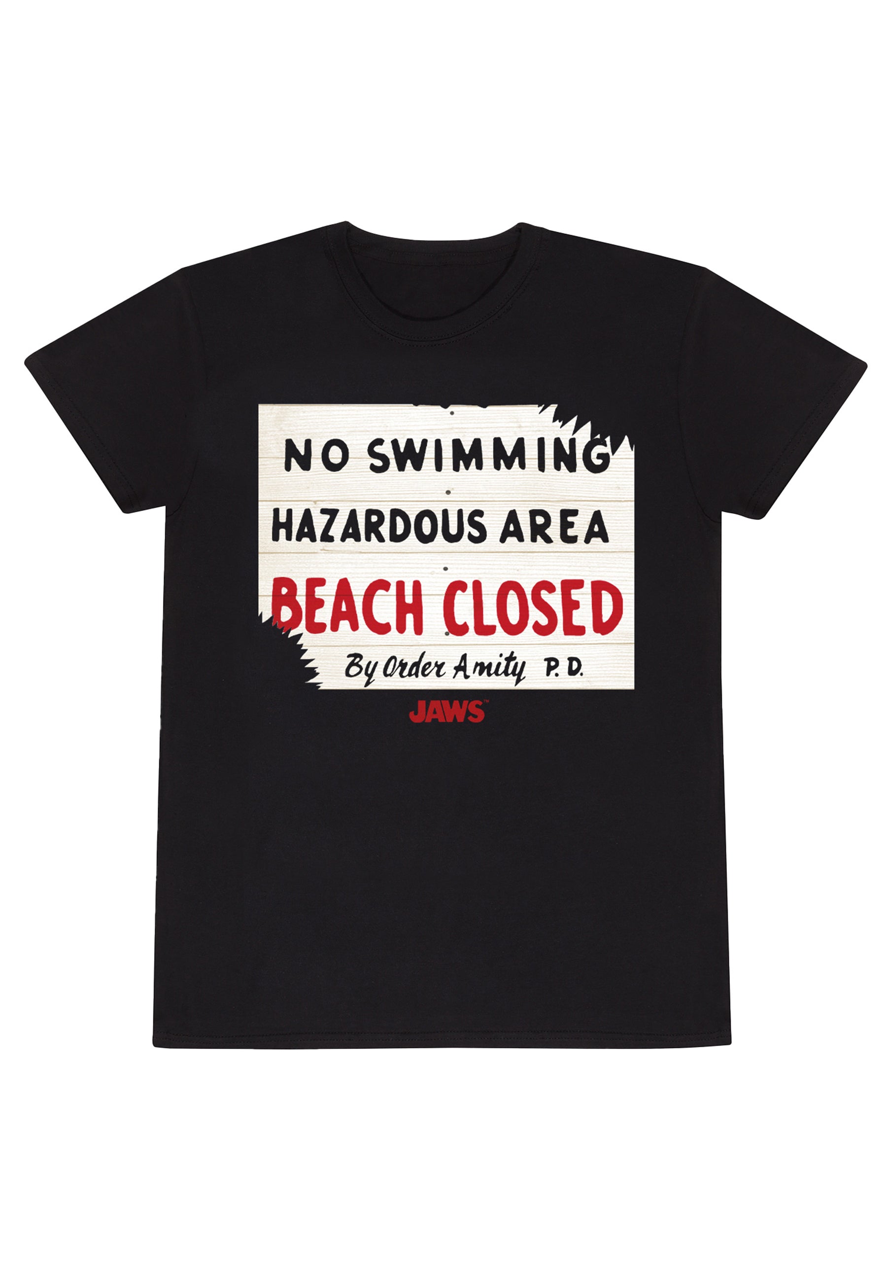 Jaws t -Shirt (Kiefer -kein Schwimmen t -Shirt)