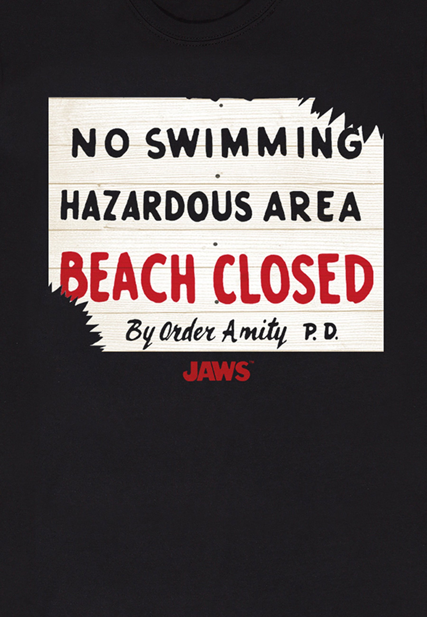 Jaws t -Shirt (Kiefer -kein Schwimmen t -Shirt)