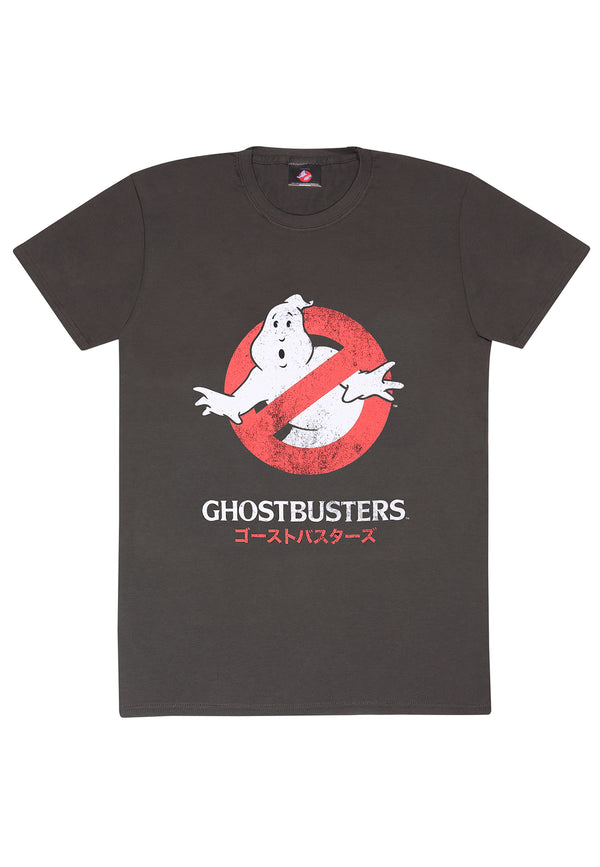 Ghost Tamers Japanische Text T -Shirt (Ghostbusters -Japanischer Text T -Shirt)