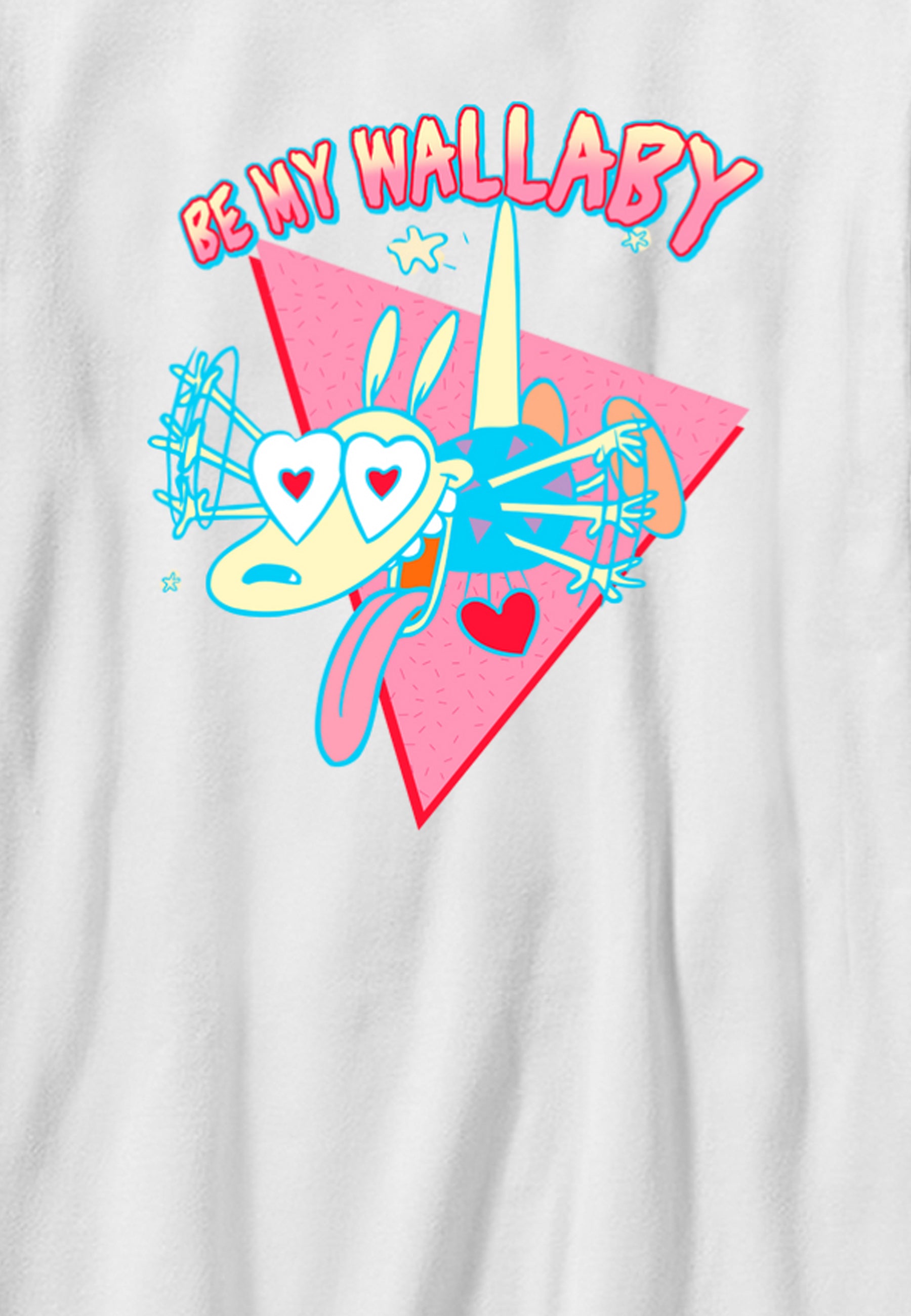 Nickelodeon Rocko's Modern Life - Valentinstag Be my Wallaby YTH T-Shirt mit Rundhalsausschnitt