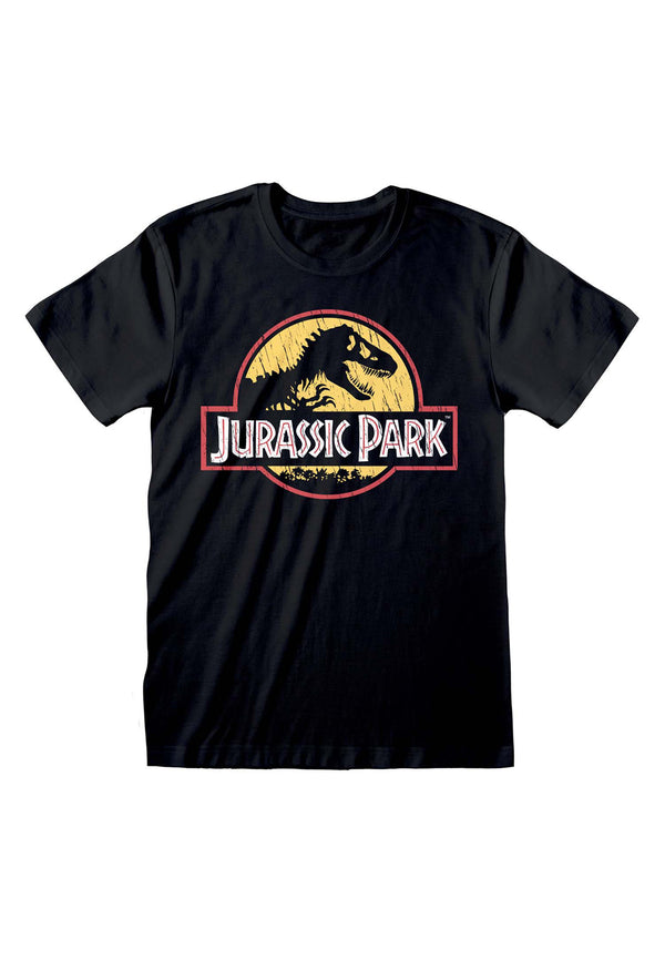 Jurský Park Tričko (Jurassic Park - Original Logo Distressed T-shirt)