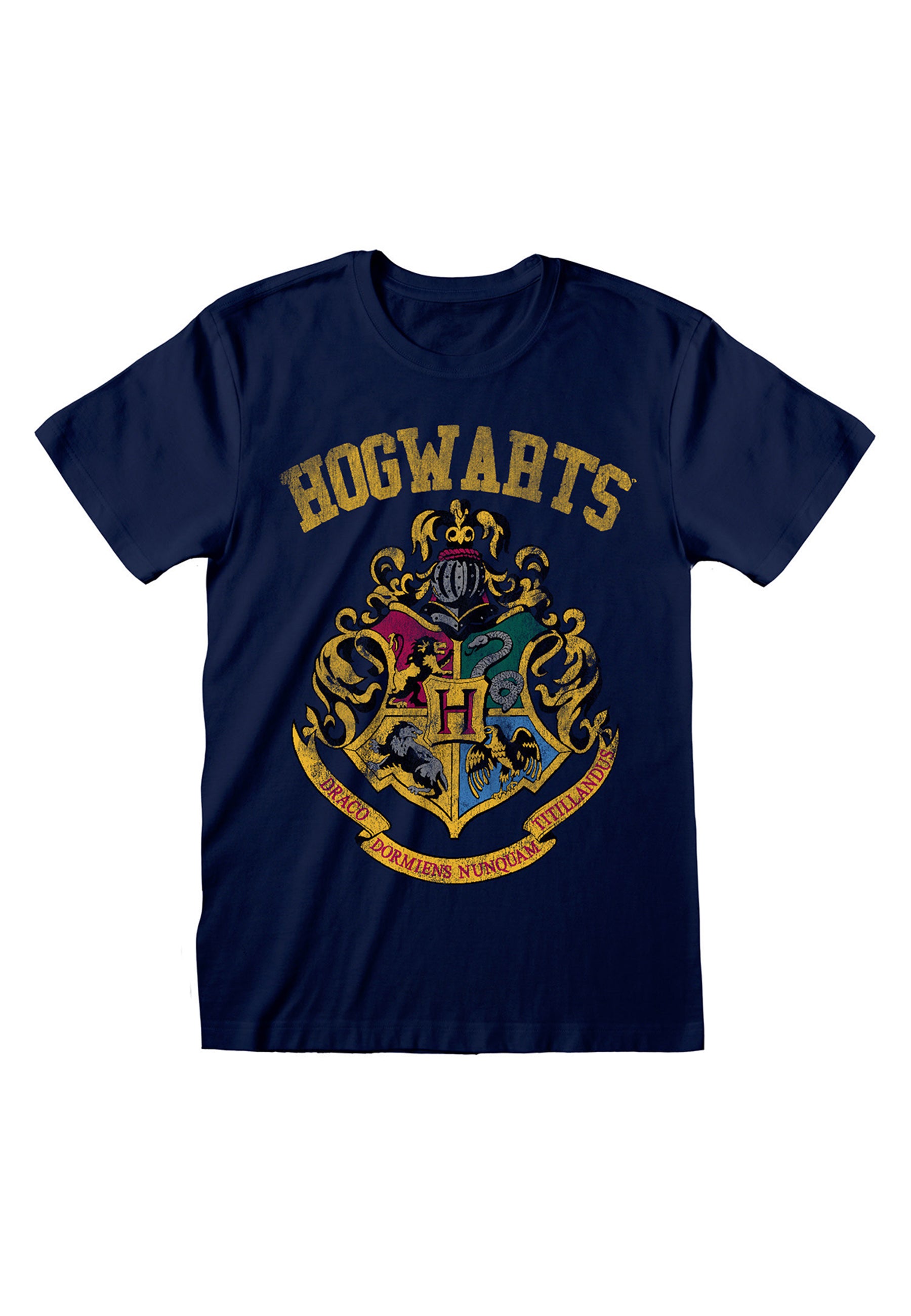 Harry Potter Hogwarts T-Shirt (Hogwarts verblasste Crest T-Shirt)