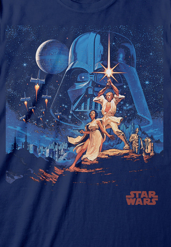 Star Wars T -Shirt (Star Wars -New Hope Vintage Poster T -Shirt)