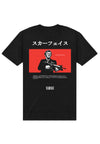 Scarface Schwarzes T-shirt (Scarface Rotes Foto T-shirt)