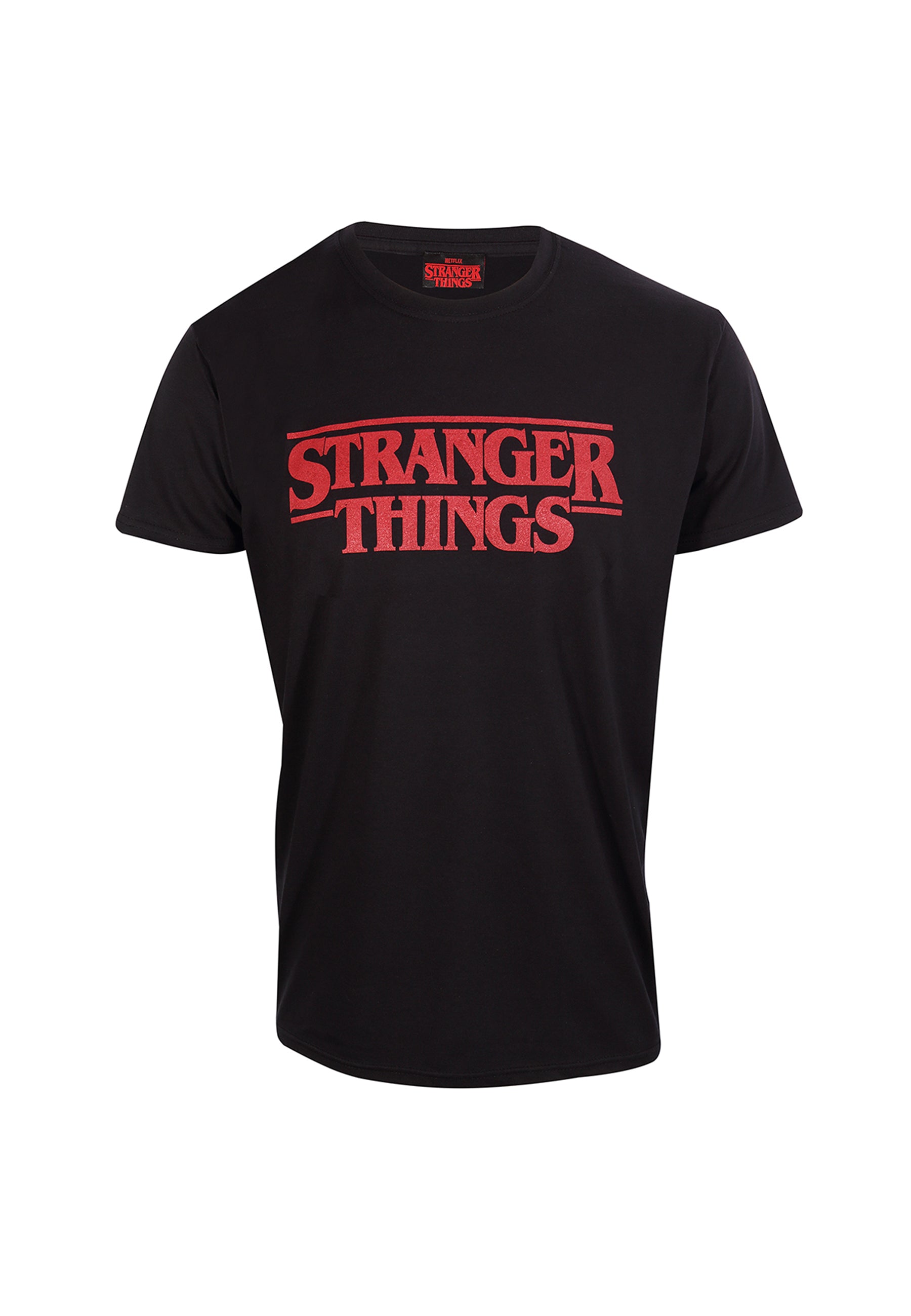 Stranger Things-T-Shirt (Stranger Things-Logo Schwarzes T-shirt)