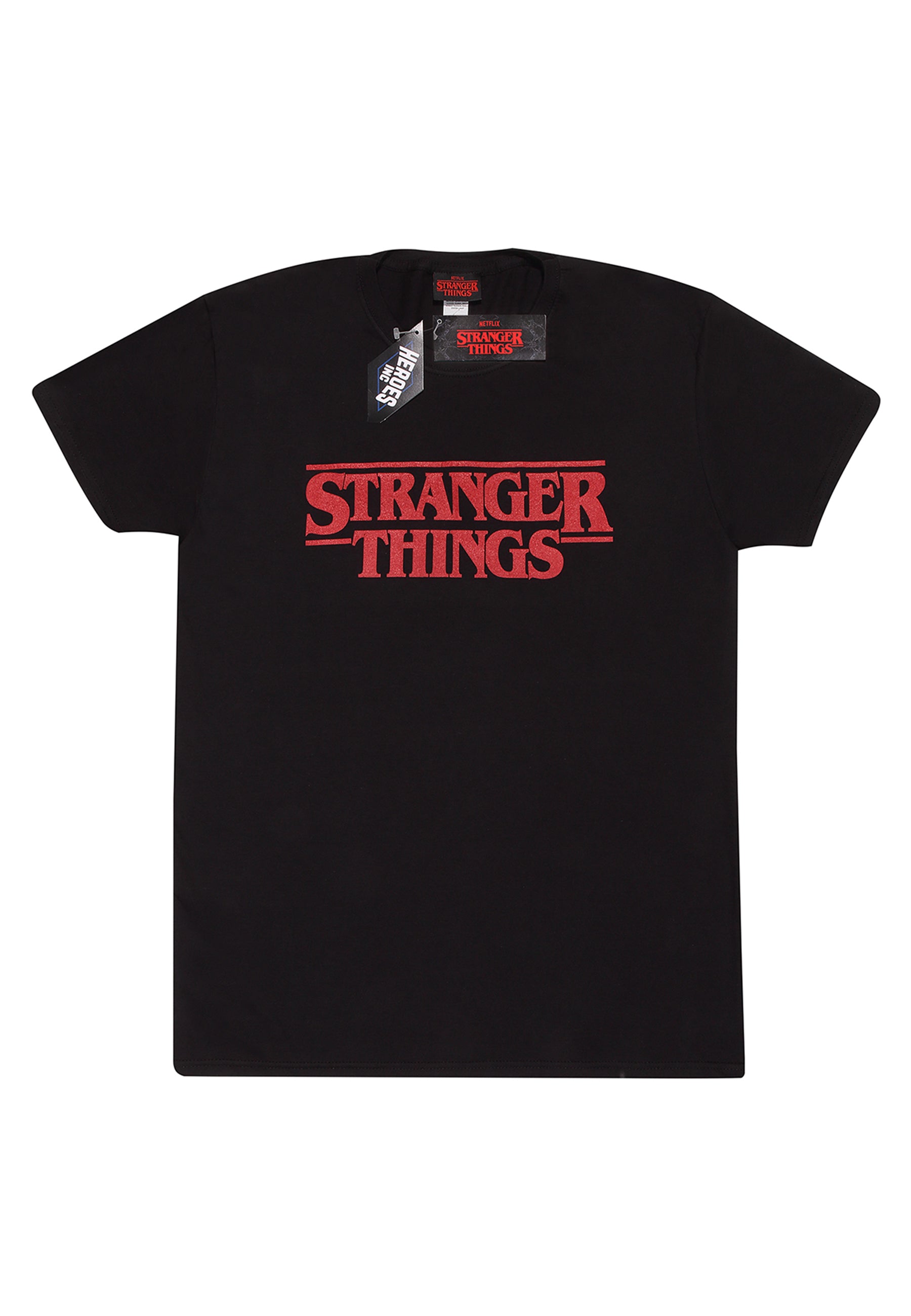 Stranger Things-T-Shirt (Stranger Things-Logo Schwarzes T-shirt)