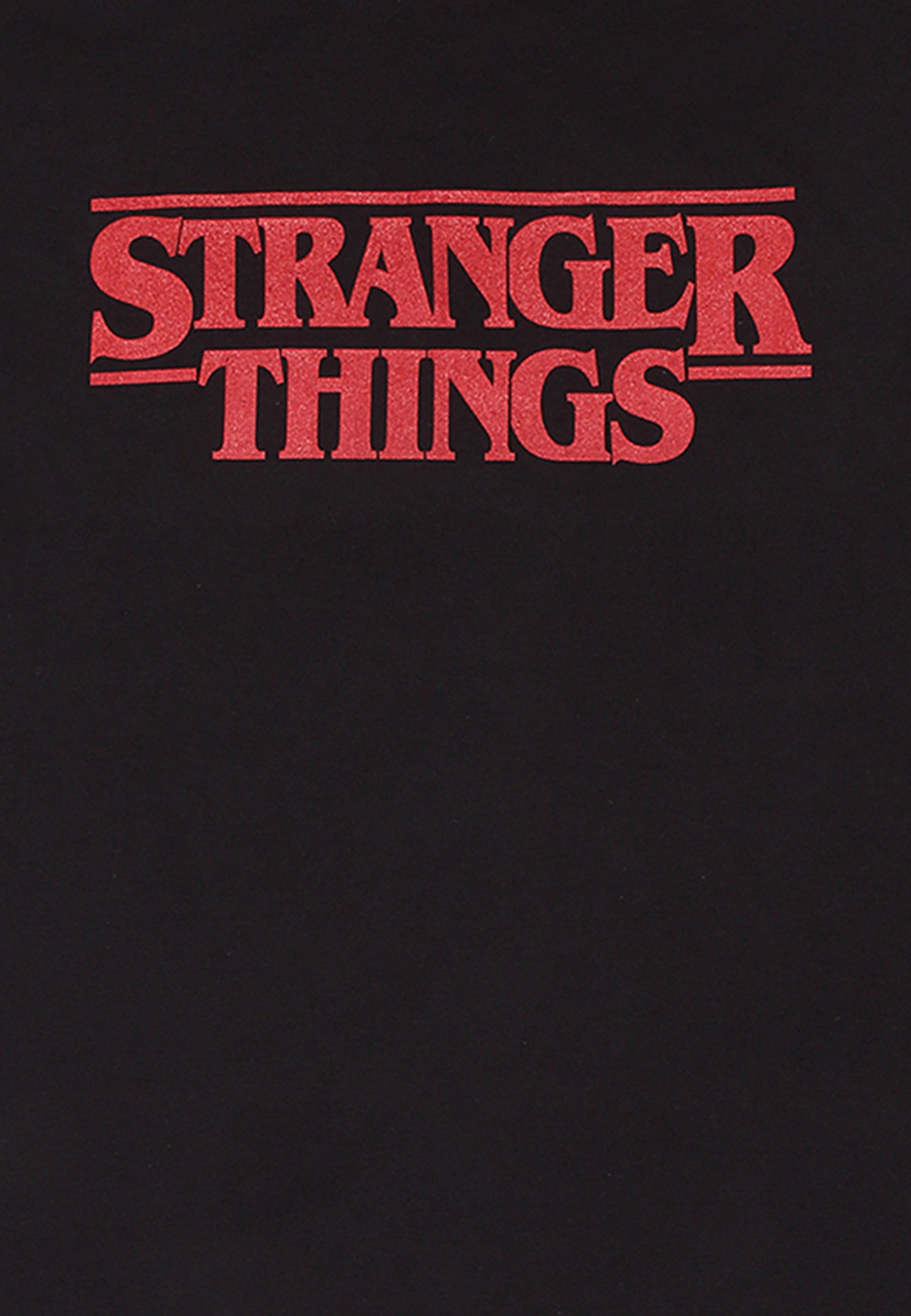 Stranger Things-T-Shirt (Stranger Things-Logo Schwarzes T-shirt)