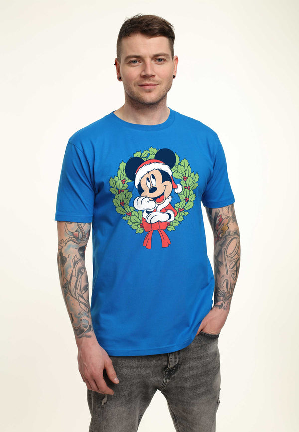Mickey Classic Tričko Unisex (Mickey Christmas Wreath)
