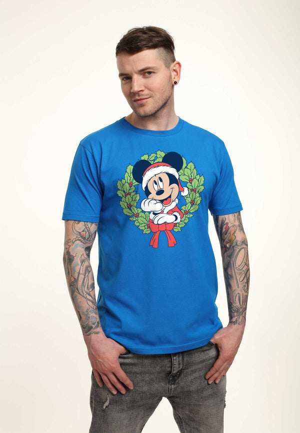 Mickey Classic Tričko Unisex (Mickey Christmas Wreath)